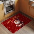thumbnail image 2 of 2x3 Ft Entryway Area Rug, Red Santa Christmas Kitchen Rug Runner Washable Floor Mat, Western Cowboy Xmas Snowflake Non Slip Indoor Door Mat Throw Carpet for Bathroom Living Room Bedroom, 2 of 8