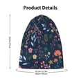 thumbnail image 4 of Sikiie Colorful Flowers Toddler Beanie Kids Beanie Hat Warm Winter Hats for Boys Girls Knit Cap, 4 of 7