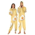 thumbnail image 3 of Lovely Cartoon Fried Eggs Adult's Hoodie Onesie Jumpsuit One-Piece Pajamas with Zipper Unisex for Holiday L, 3 of 7