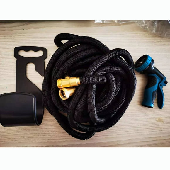 TFixol 100FT Garden Hose Expandable Hose Flexible Water Hose with Spray Nozzle Car Wash Hose with Solid Brass Connector Leakproof Lightweight Expanding Pipe for Watering and Washing