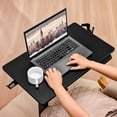thumbnail image 4 of Table Électrique au-Dessus du Lit avec Roues, Tables d'Appoint Réglables en Hauteur pour Chevet, Sofa et Fauteuil Inclinable, Petit Bureau Roulant en Forme de C pour Ordinateur Portable pour Bureau à Domicile, Noir, 4 of 5