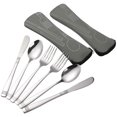 thumbnail image 1 of DynkoNA 6-Piece Camping Utensils Set for 2, Stainless Steel Cutlery Flatware Sets, 1 of 7