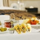 thumbnail image 4 of Soporte para tacos con taza para ensalada Soporte para tacos de acero inoxidable Soporte para tacos Soporte metálico para rollos de pollo, 4 of 6