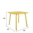 thumbnail image 6 of Novogratz Poolside Gossip Collection, June Outdoor/Indoor Square Dining Table, Yellow, 6 of 6
