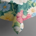thumbnail image 5 of Pioneer Flower Floral Print Pattern Square Tablecloth,Waterproof Square Table Cover,Wipeable Spillproof Washable Table Cover for Home Kitchen Party Decor 42"X42"(107x107cm), 5 of 6