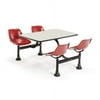 OFM Cluster 24" x 48" Lunchroom Table in Red and Beige Nebula