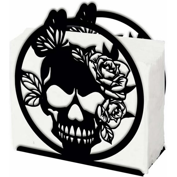 and Butterfly Orbicular Napkin Holder for Tables Shape Black Iron Napkin Holder Openwork Design Round Napkin Holders Steamship Napkin Stand Practical Decoration Black DIY