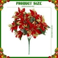 thumbnail image 2 of Christmas Artificial Flowers Christmas Glitter Artificial Bushes Flowers Bushes Plants Christmas Decorations Ornaments For Indoor Outdoor Arrangements Wedding Table Decor, 2 of 7
