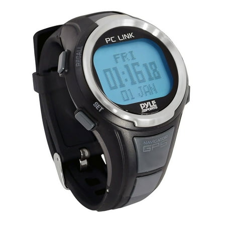 Pyle GPS Heart Rate Monitor Sports Watch With Speedometer, Chronograph, And Navigation