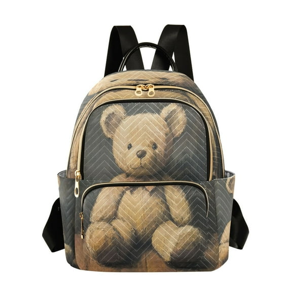 WOBOGO Cute Teddy Bear Doll Butterfly Backpack Durable Lightweight Shoulder Bag Built-in Laptop Sleeve and Multiple Utility Compartments