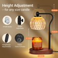 thumbnail image 2 of Candle Warmer, Candle Warmer Lamp with Timer & Dimmer Candle Warmer Height Adjustable for all Size Scented Candles, Candle Warmer with 2 * 50W Bulbs for Home Decor Mothers Day(Gold), 2 of 14