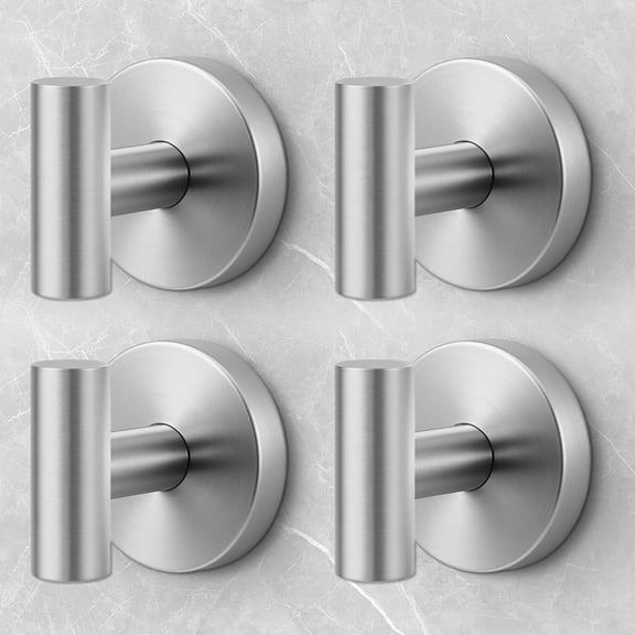 4 Packs Silver Shower Hooks for Inside Shower,No-Drill Removable&Reusable Towel Hooks for Bathroom,Heavy Duty Suction Cup Hooks for Glass Window