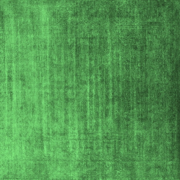 Ahgly Company Indoor Square Persian Emerald Green Bohemian Area Rugs, 3' Square