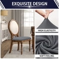 thumbnail image 6 of 4 Pack Gray Stretch Chair Seat Covers for Dining Room, Removable Washable Anti-Dust Kitchen Chair Protector Slipcovers, Dinning Upholstered Office Chair Seat Cushion Slipcovers Protectors, 6 of 10