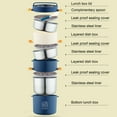 thumbnail image 6 of Dream Lifestyle 900ml/1350ml/1800ml Upgrade Leak-Proof - Bento Box Adult Lunch Box with Insulated Bag Spoon Fork, Stainless Steel Stackable Thermal Food Container, 6 of 7