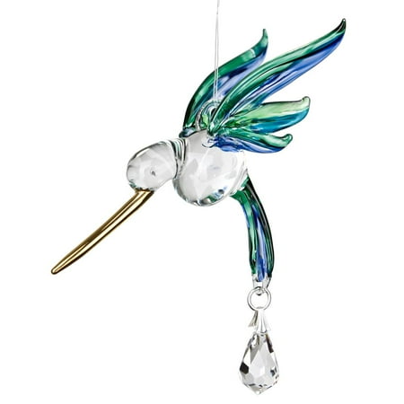 Crystal Peacock Bird - Fantasy Glass™ - Hummingbird, Peacock