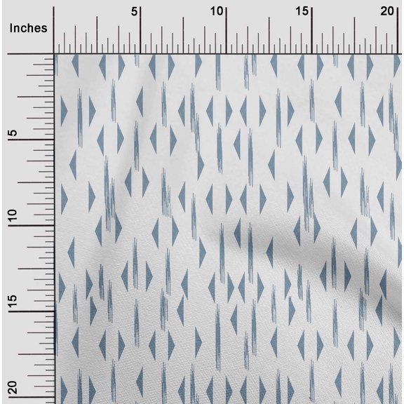oneOone Viscose Chiffon Fabric Triangle Ikat Print Fabric BTY 42 Inch Wide