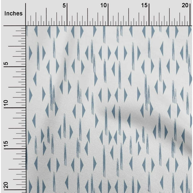 oneOone Cotton Cambric Fabric Triangle Ikat Print Fabric By The Yard 56 Inch Wide