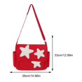thumbnail image 2 of Bolso de mano casual para mujer con bolsillos laterales Y2K Star Messenger Bag elegante bolso de gran capacidad para viajes al aire libre, 2 of 6