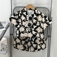 thumbnail image 2 of Xudanell Little & Big Boys Summer Short Hawaiian Outfits Button Down Shirt + Shorts for 3-10T Kids Boy (White, 7-8 Years), 2 of 4