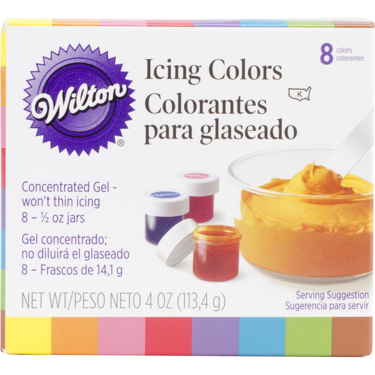 Icing Colors .5oz 8/Pkg-Assorted Colors