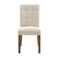 thumbnail image 6 of Chelsea Lane Upholstered Cherry Finish Dining Side Chair, Set of 2, Beige, 6 of 7