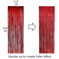 thumbnail image 2 of Allgala 4PK 3.3 x 9.8 FT (1x3M) Metalic Tinsel Party Photo Backdrop Curtains Door Fringe Décor-Red-BD52605, 2 of 3