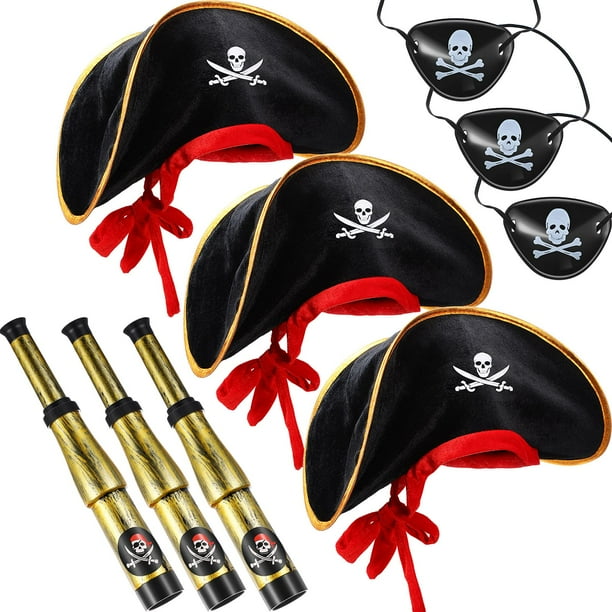 Accesorios de disfraz de pirata Skylety, 9 piezas, para Halloween