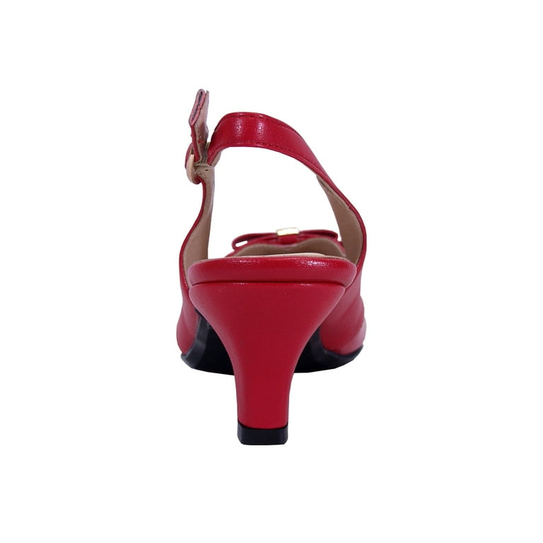 PEERAGE Sammy Women's Wide Width Slingback Low Heel Leather