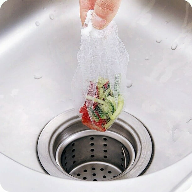 100Pcs Kitchen Sink Strainer Filter Screen Garbage Sewer Net Bag Cleaning  Supply
