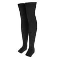 thumbnail image 2 of Puños de punt mujer, calentadores de piernas, calentadores de piernas, calentadores de piernas, leggings de punto, medias de 80 cm, calcetines l Negro Soledad Sobre la rodilla Muslo Medias altas, 2 of 10