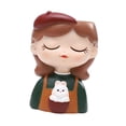 thumbnail image 3 of simhoa Girl Figurine Planter Pot Cute Plant Container for Balcony Housewarming Gift Bunny, 3 of 10