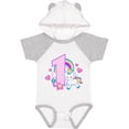 thumbnail image 3 of Inktastic I Am 1 Year Old with Unicorn and Hearts Girls Baby Bodysuit, 3 of 5