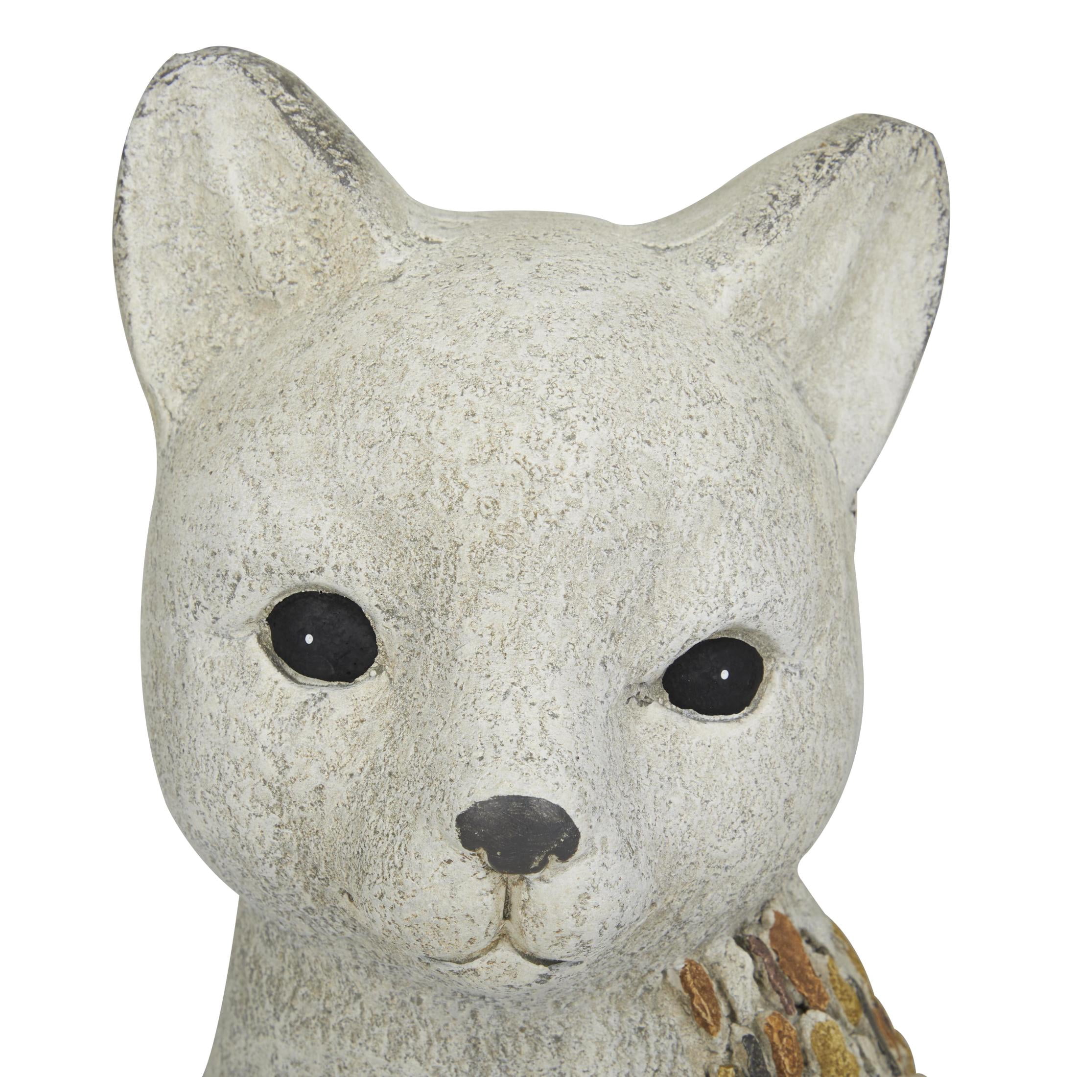 DecMode 14" Indoor Outdoor Cat Garden Sculpture