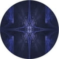 thumbnail image 1 of Ahgly Company Machine Washable Indoor Round Transitional Night Blue Area Rugs, 8' Round, 1 of 7