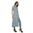 thumbnail image 3 of Moomaya Indian Women Cotton Front Slit Kurtis Printed Long Kurti Ethnic Dress, 3 of 6