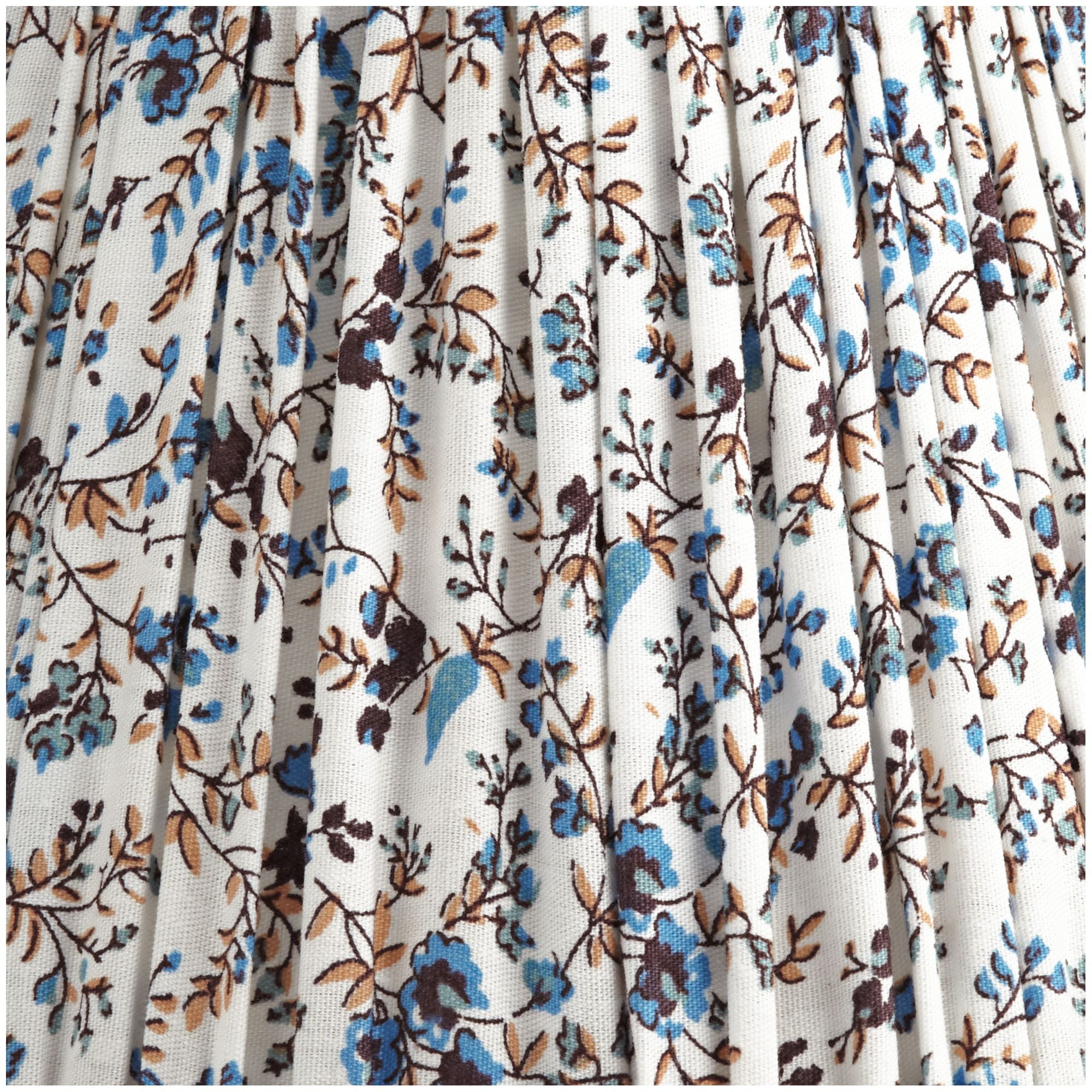 Springcrest Nelle 3 1/2" Top x 6" Bottom x 5" High x 5" Slant Print Lamp Shade Replacement Set of 8 Blue Cream Floral Clip On Candelabra
