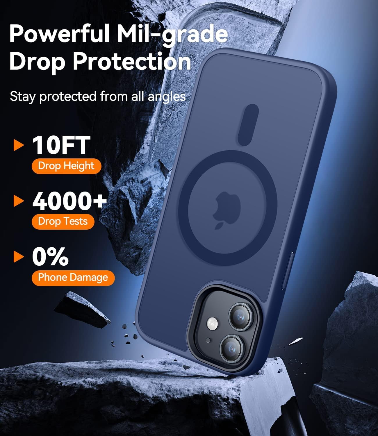 Entronix Magnetic Protective Back Cover Case for iPhone 11, Matte, Wireless Charging Compatible