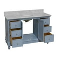 thumbnail image 5 of Bella 60" Single Bathroom Vanity with Powder Blue Cabinet and Carrara Marble Top, 5 of 6