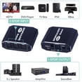 thumbnail image 4 of JIAHAOO Interrupteur Audio Optique 3x1 Toslink, SPDIF, Aluminium, Support Dolby/DTS, Télécommande Sélectionnable, Portée 40m, Kit d'Interrupteur Audio, 4 of 8