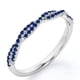 thumbnail image 1 of JeenMata Alianza de Boda de Media Eternidad con Pavé de Zafiro Azul y Piedra Natal de Septiembre de 0,25 Quilates en Oro Blanco de 18 K sobre Plata, 1 of 6