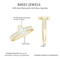 thumbnail image 5 of Rosec Jewels Moissanite Solitaire Engagement Ring for Women - 4X8 mm Marquise Moissanite Ring - D-VS1 Quality, 14K Yellow Gold, US 11.00, 5 of 8