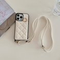 thumbnail image 3 of Funda protectora de cuero PU con tarjetero para IPhone, carcasa dura, cartera cruzada, 15, 14 Plus, 13, 12, 11 Pro Max, 3 of 5