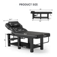 thumbnail image 4 of Pro Heavy Duty Stationary Massage Treatment Table,Salon Beauty Facial Bed Adjustable Backrest with Open-Chest,Headrest Metal Frame PU Leather for Spa,Tattoo,Esthetician(Black), 4 of 19