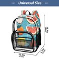 thumbnail image 4 of Large Clear PVC Backpack Heavy Duty See Through Backpack for Adults Work Travel, Fresh Fruits Printed 12L, 4 of 8