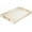 White, variant on 17" x 12" Wood Serving Tray with Gold Polished Metal Handles, Home Decorative Wooden Rectangle Ottoman Leather Decor Platter Bathroom Vanity Tray for All Occasions White