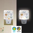 thumbnail image 5 of Cute Animal Faces Leaves LED Night Light with Smart Sensor Plug Into Wall Dusk to Dawn 2 packs, 5 of 7