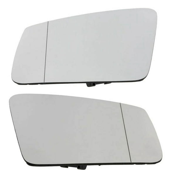 Heated Wing Mirror for Mercedes Glass W204 W212 S/C/E-Class Pair R+L) 2128101721 2128101821,1 Pair x Heated Mirror Glass left&right),White
