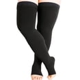 thumbnail image 1 of Plus Size 1 Pair Women Men Compression Stockings Compression Socks Unisex Stress Relief Socks BlackOpenToe 5XL, 1 of 6