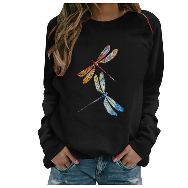 Chandail à Enfiler pour Femmes Chandail à Imprimé pour Femmes Chandail à Manches Longues Blouse Décontractée à Enfiler